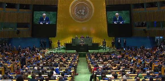 Debates de la Asamblea General de la ONU, el 23 de septiembre de 2025. Foto: Naciones Unidas