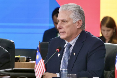 Miguel Mario Díaz-Canel Bermúdez en la XVII Cumbre de líderes de los BRICS, en Río de Janeiro, Brasil, el 7 de julio de 2025, “Año 67 de la Revolución”.